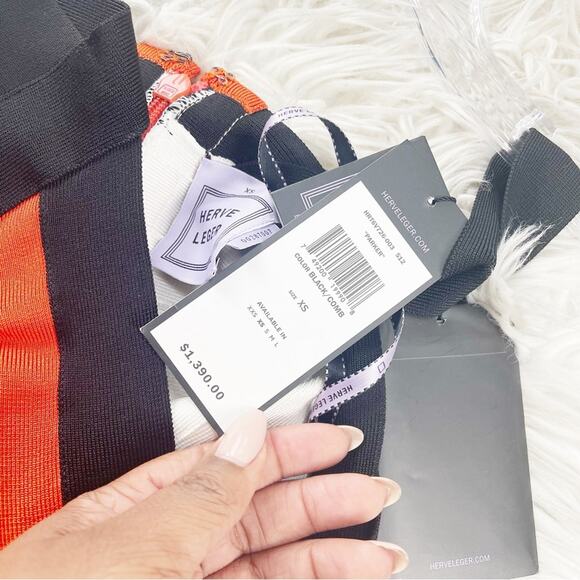 Herve‎ Leger Parker Women's ColorBlock Sleeveless Dress Size XS - Picture 4 of 6